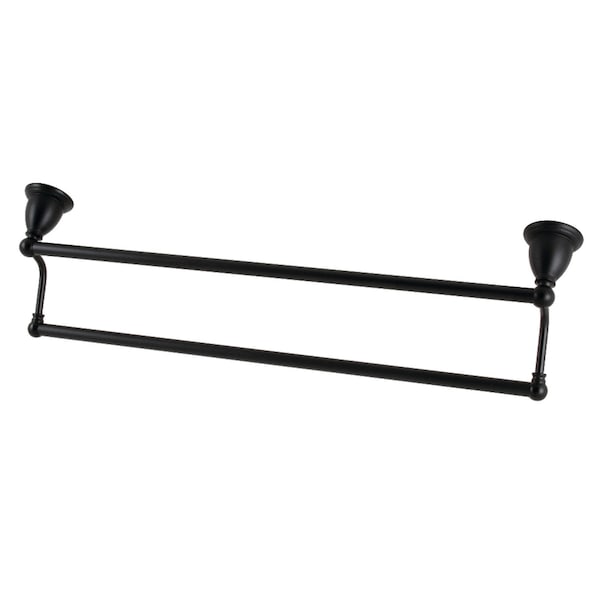 24Inch Dual Towel Bar, Matte Black
